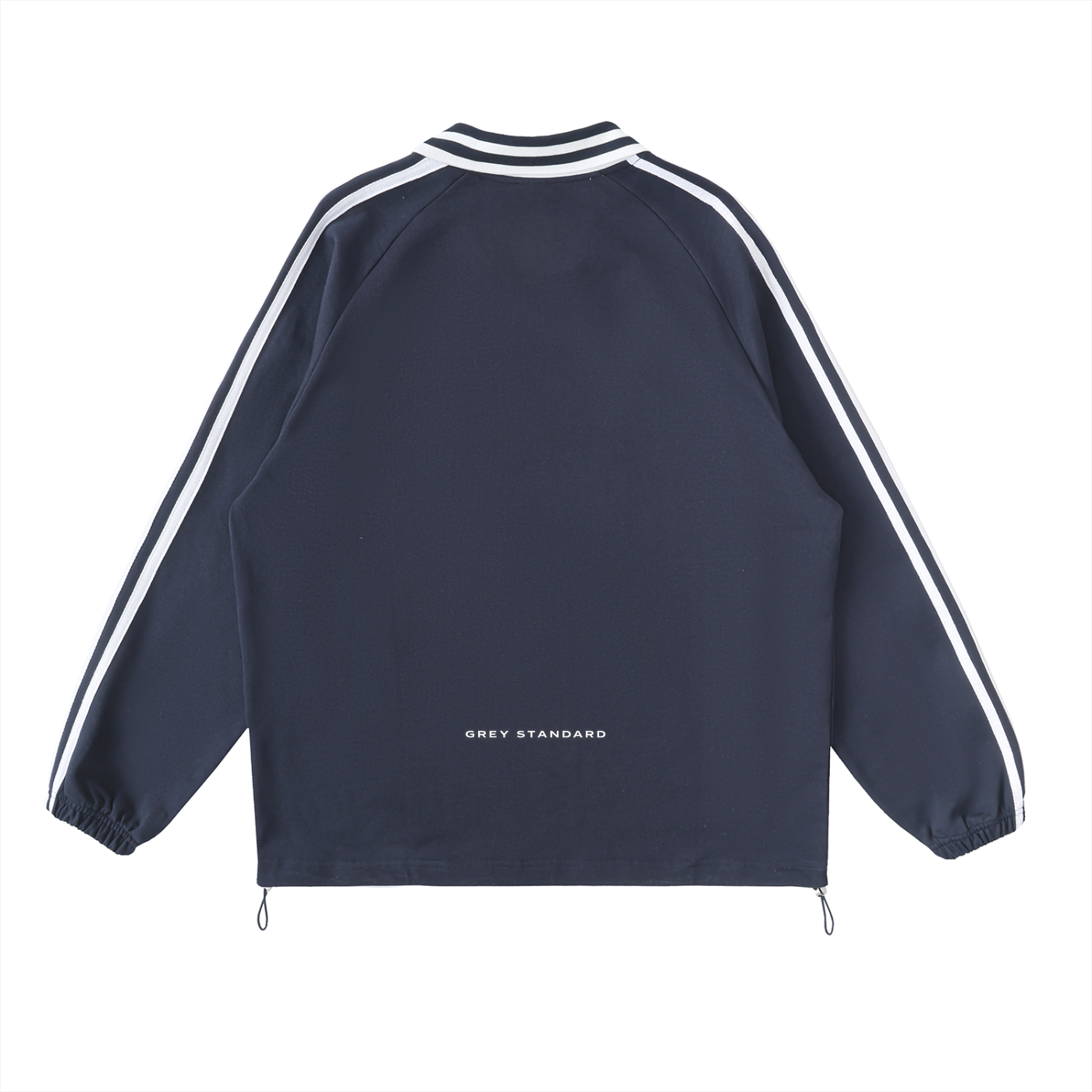 Striped GS Lapel Collar Sweatshirt